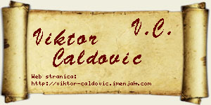 Viktor Ćaldović vizit kartica